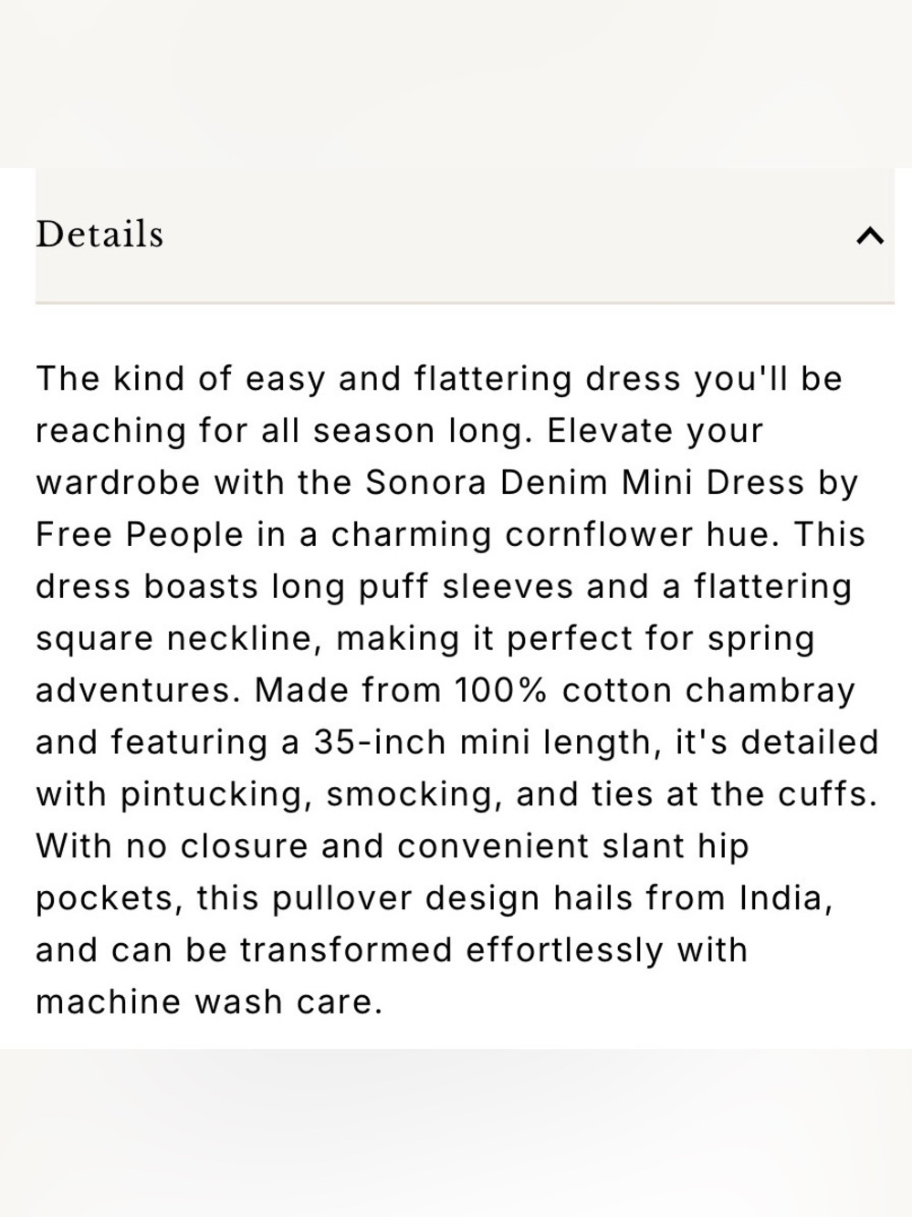 NWT Free People Sonora Denim Mini Dress In Cornflower - Picture 6 of 11